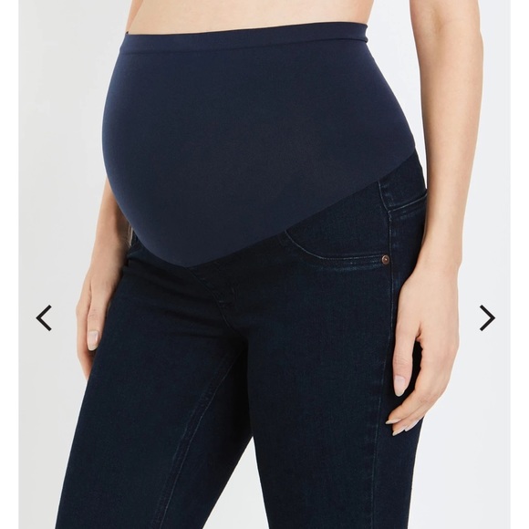 NWT INDIGO BLUE SECRET FIT BELLY SUPER STRETCH SKINNY MATERNITY JEANS - Picture 2 of 7